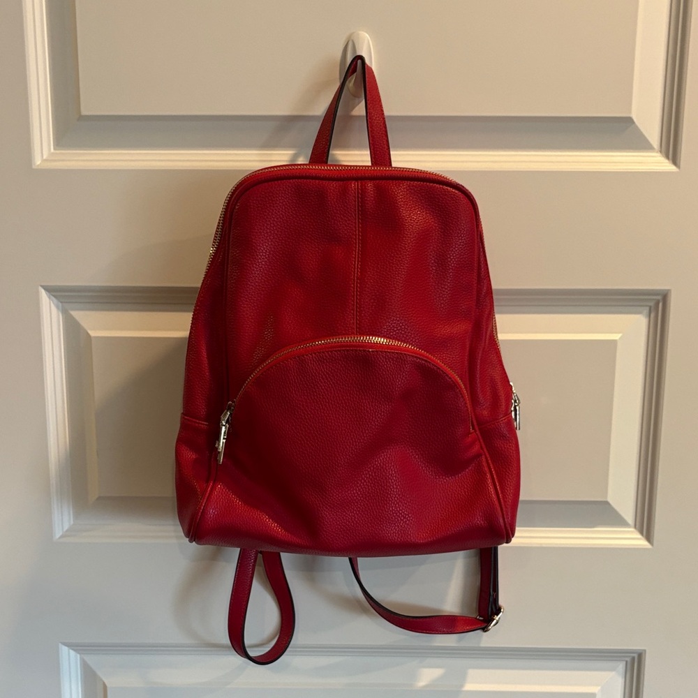Scarleton Faux Leather Red Women's Backpack